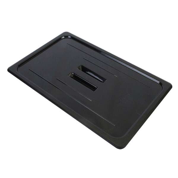 - PLPA7000CBK, Polycarbonate Full Size Solid Cover For Food Pan, Black