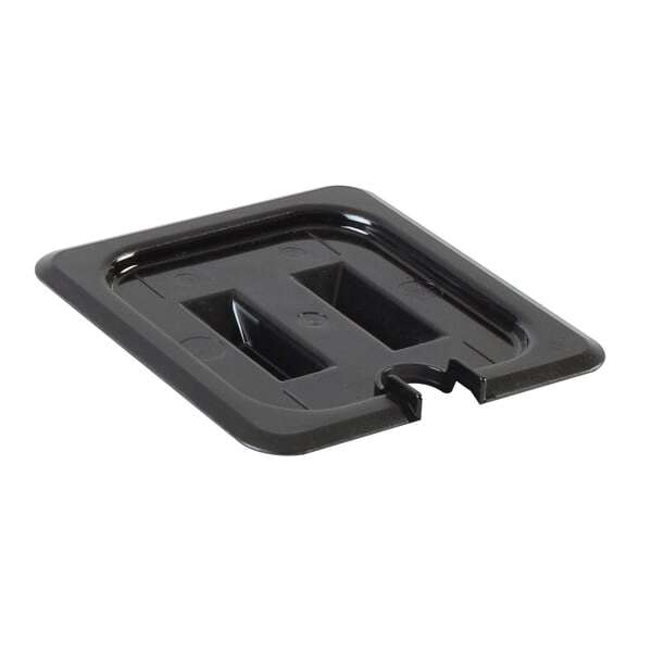 Thunder Group PLPA7160CSBK, Polycarbonate Sixth Size Slotted Cover For Food Pan, Black