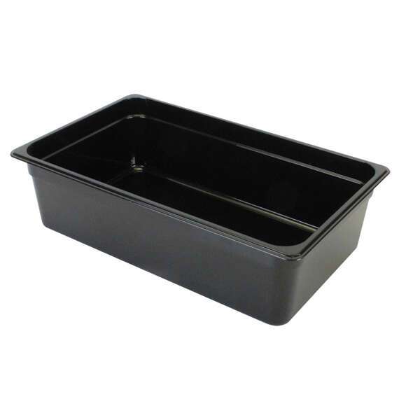 - PLPA8006BK, Full-Size 6-Inch Deep Black Polycarbonate Food Pan