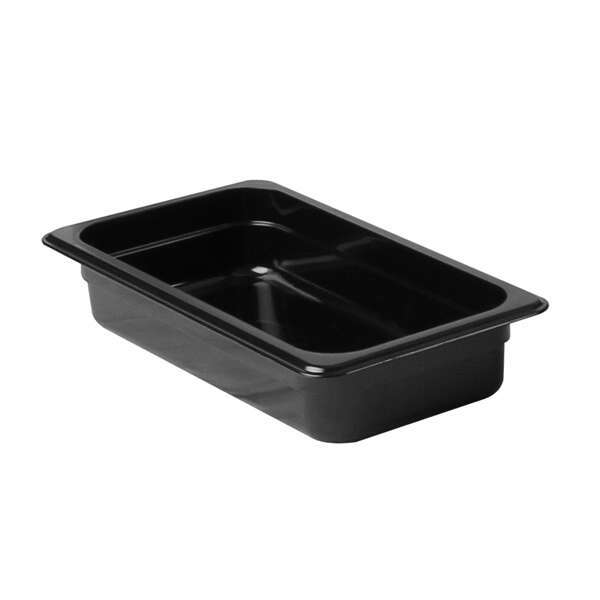 - PLPA8132BK, Third Size 2.5-Inch Deep Black Polycarbonate Food Pan