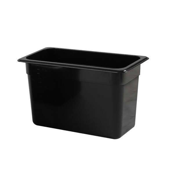- PLPA8138BK, Third Size 8-Inch Deep Black Polycarbonate Food Pan
