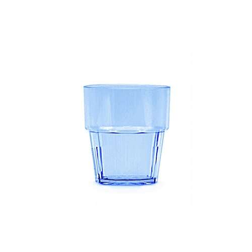 Thunder Group PLPCTB108BL 8 Oz Diamond Polycarbonate Blue Rock Glasses, DZ