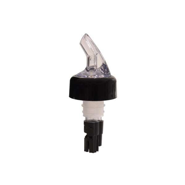 Thunder Group PLPR063C, 0.6 Oz Plastic Black Measured Liquor Pourer With Collar, DZ