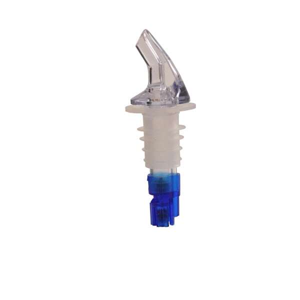 Thunder Group PLPR088M, 0.9 Oz Plastic Blue Measured Pourer Without Collar, DZ