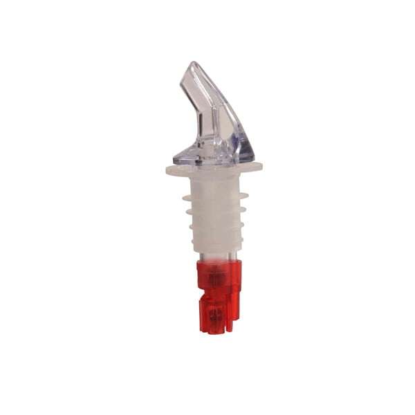 Thunder Group PLPR100M, 1 Oz Plastic Red Measured Liquor Pourer Without Collar, DZ