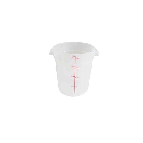 Thunder Group PLRFT304TL, 4-Quart Polyethylene Round Food Storage Container, Translucent