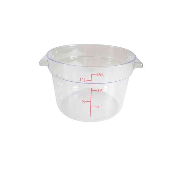 Thunder Group PLRFT312PC, 12-Quart Polycarbonate Round Food Storage Container, Clear