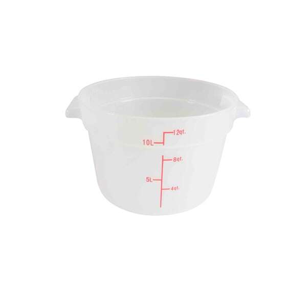 Thunder Group PLRFT312TL, 12-Quart Polyethylene Round Food Storage Container, Translucent