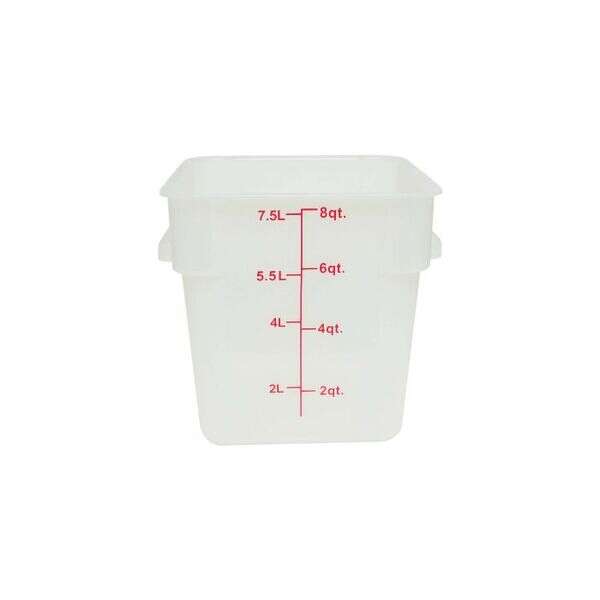 Thunder Group PLSFT008TL, 8-Quart Plastic Square Food Storage Containers, Translucent