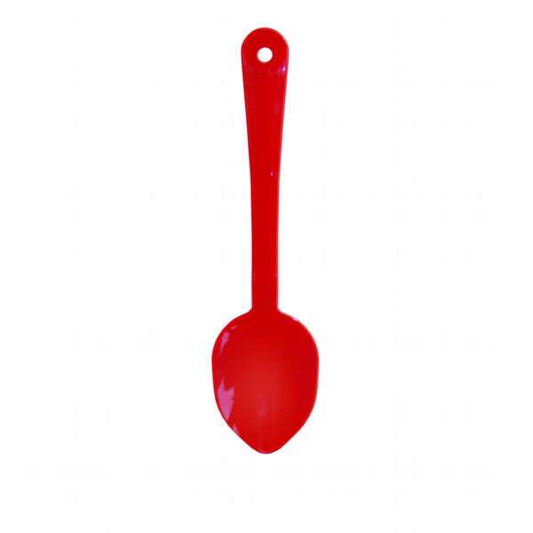 - PLSS111RD, 11-Inch Polycarbonate Solid Serving Spoon, Red, 12/CS