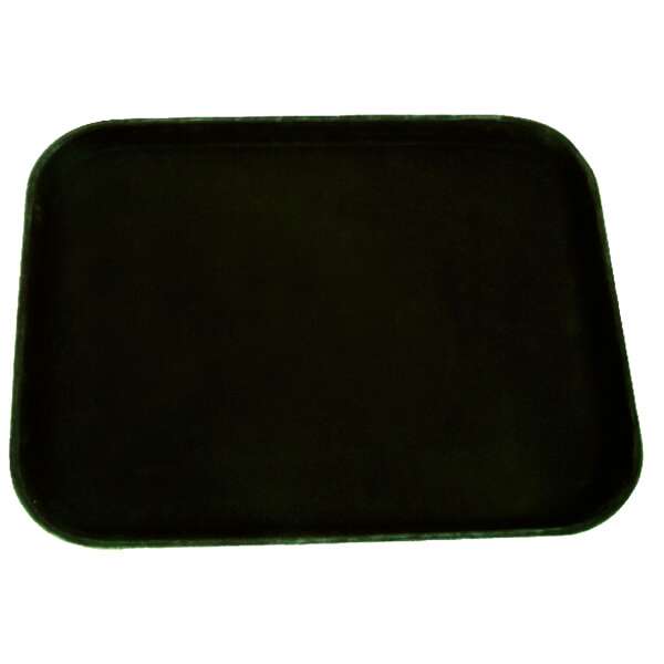 Thunder Group PLST1418BL, 14x18-Inch Polypropylene Rubber Lined Rectangular Serving Tray, Black