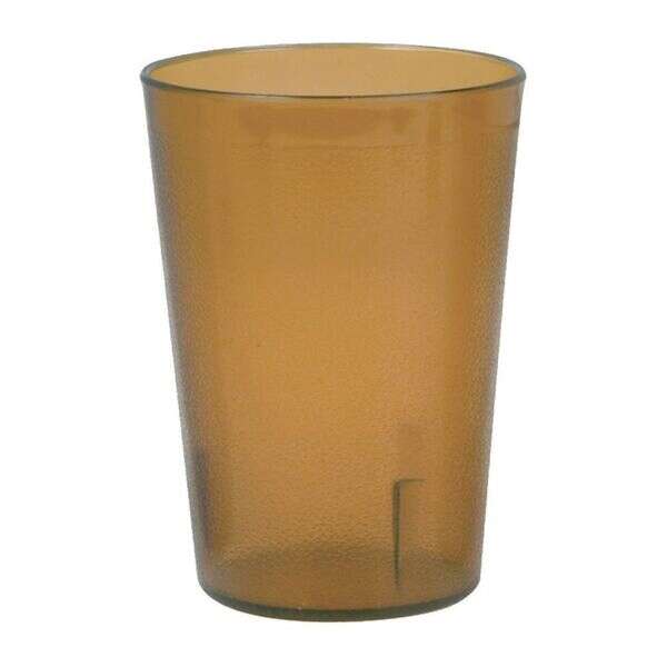 - PLTHTB008A, 8 oz Amber Plastic Tumbler, 12/CS