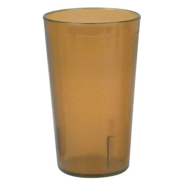 Thunder Group PLTHTB032TA, 32 oz Amber Plastic Tumbler Tall, 12/CS