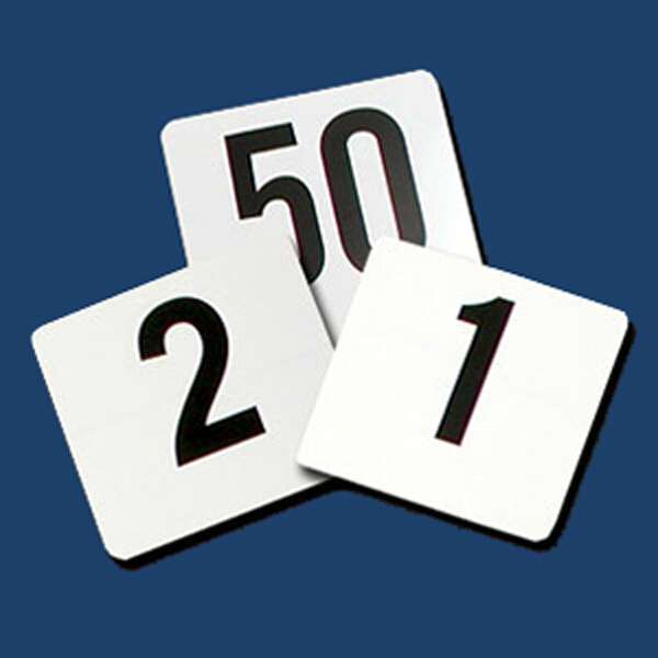 - PLTN4025, 4x4-Inch Plastic Table Numbers 1-25