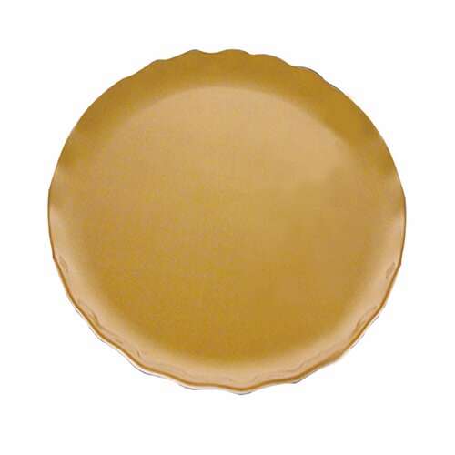 Thunder Group RF1018G 20 Inch Diameter Western Melamine Gold Pearl Round Plate, EA