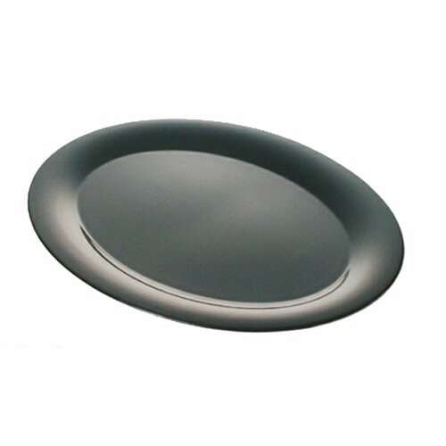 Thunder Group RF2224BW 22 x 16 Inch Western Black Pearl Melamine Rectangular Two Tone Black Platter, EA