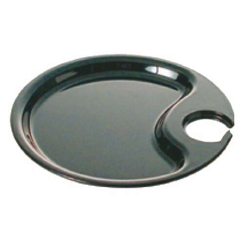 Thunder Group RF7010B 10 1/2 Inch Western Black Pearl Round Melamine Black Party Plate, EA