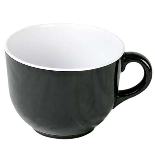 Thunder Group RF7010W 23 Oz 4 3/4 Inch Western Black Pearl Melamine Round Two Tone Tea Mug, EA