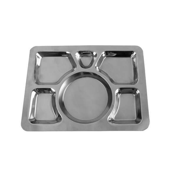 Thunder Group SLCST006, 11.3x15.3-Inch Stainless Steel 6-Compartment Tray