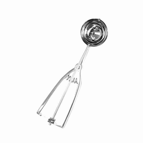 - SLDA020, 2.5-Ounce Stainless Steel Food Disher, Squeeze Handle, Size 20