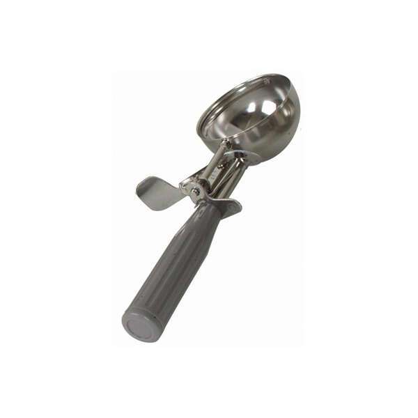 - SLDS008, 4-Ounce Stainless Steel Ice Cream Disher, Coated Handle, Gray