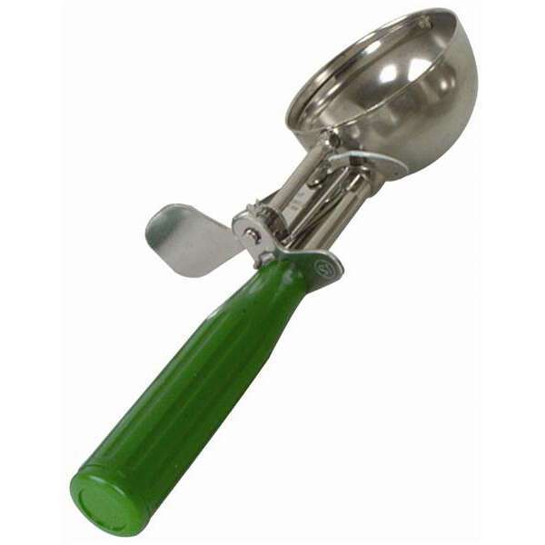 - SLDS012, 2.6-Ounce Stainless Steel Ice Cream Disher, Coated Handle, Green