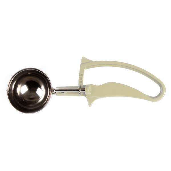 - SLDS210G, 3.25-Ounce Stainless Steel Ice-Cream Disher, Size 10, Coated Handle, Ivory