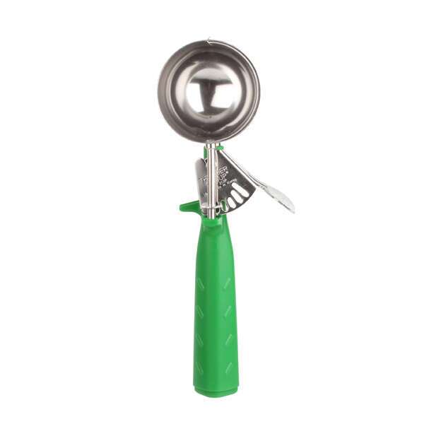 Thunder Group SLDS212P, 2.6-Ounce Stainless Steel Ice-Cream Disher, Size 12, Coated Handle, Green
