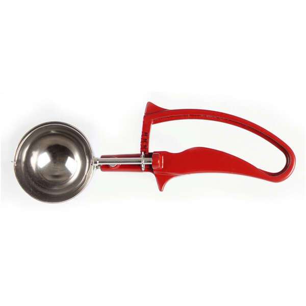 - SLDS224G, 1.3-Ounce Stainless Steel Ice-Cream Disher, Size 24, Coated Handle, Red