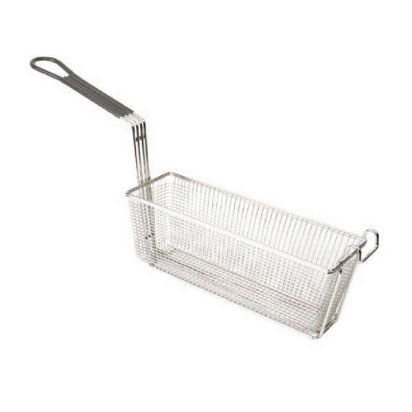 - SLFB007, 13 3/8 x 4 3/8 x 5 1/2-Inch Rectangular Nickel-Plated Fry Basket With Gray Handle