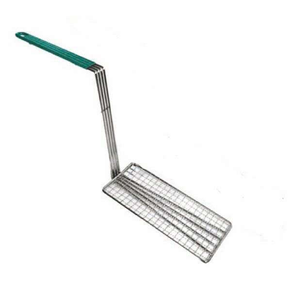 - SLFBP010, 4 3/4 x 10 3/4-Inch Stainless Steel Fry Basket Press With Green Handle