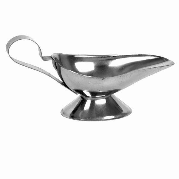 - SLGB005, 5-Ounce Stainless Steel Gravy Boat