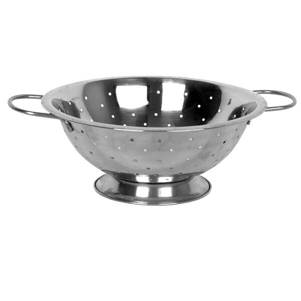 Thunder Group SLIL003, 8 Qt Stainless Steel Colander with Base and 2 Handles, Round