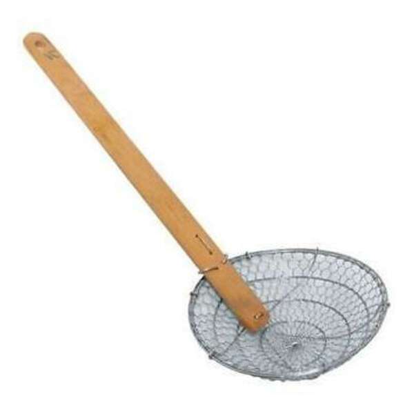 Thunder Group SLSKR512GV, 5x2.75-inch Galvanized Bowl Style Skimmer with 12.75x1-inch Bamboo Handle, EA