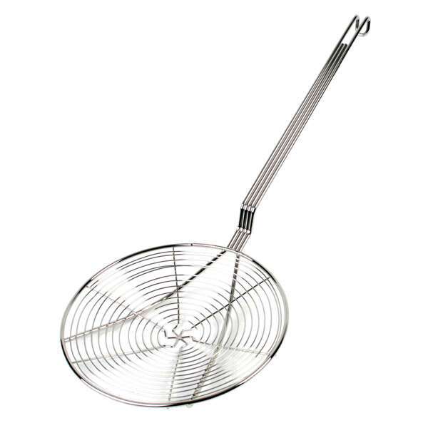 Thunder Group SLSKS009, 9-Inch Nickel Plated Steel Spiral Wire Skimmer