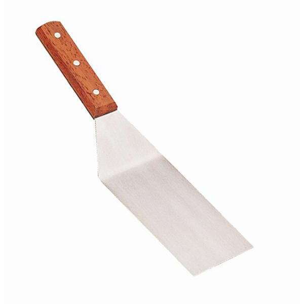 - SLTWBT075, Stainless Steel Straight Blade Turner with 7.5-Inch Blade, Wood Handle