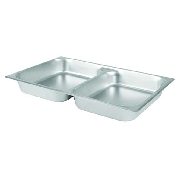 Thunder Group STPA7022, Full Size 2 1/2-Inch Deep 24 Gauge Steam Pan, Divided Pan, Stainless Steel, Rectangular