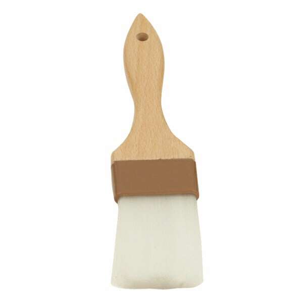 Thunder Group WDPB004N, 3-Inch Wooden Pastry Brush Flat Nylon Bristle