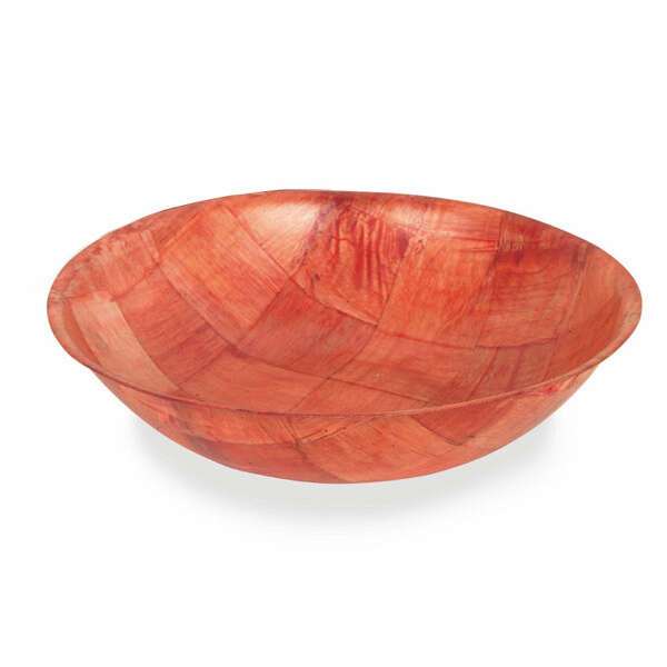 Thunder Group WDTSB010, 10x2.5-Inch Woven Wood Salad Bowl, 12/CS