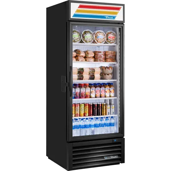 True Refrigeration True GDM-23-HC~TSL01, 27-Inch One-Section Glass Door Merchandiser w/Right Hinge Swing Door, Black, 115V