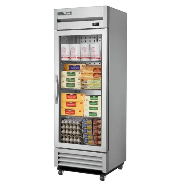 True Refrigeration True T-19G-HC~FGD01, 27-Inch 19 cu. ft. Bottom Mounted 1 Section Glass Door Reach-In Refrigerator