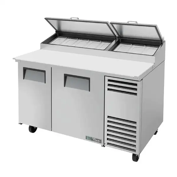 True Refrigeration True TPP-AT-60-HC, 60.25-Inch 2 Door Counter Height Refrigerated Pizza Prep Table