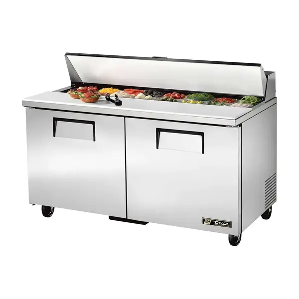 True Refrigeration True TSSU-60-16-HC, 60.38-Inch 2 Door Counter Height Refrigerated Sandwich / Salad Prep Table