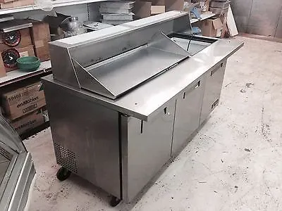 True TSSU-72-30M-B-ST Mega Top Solid Door Sandwich/Salad Food Prep Table