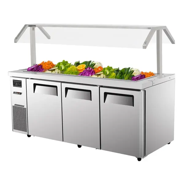 Turbo Air JBT-72-N 3 Solid Doors Buffet Table, Side Mount
