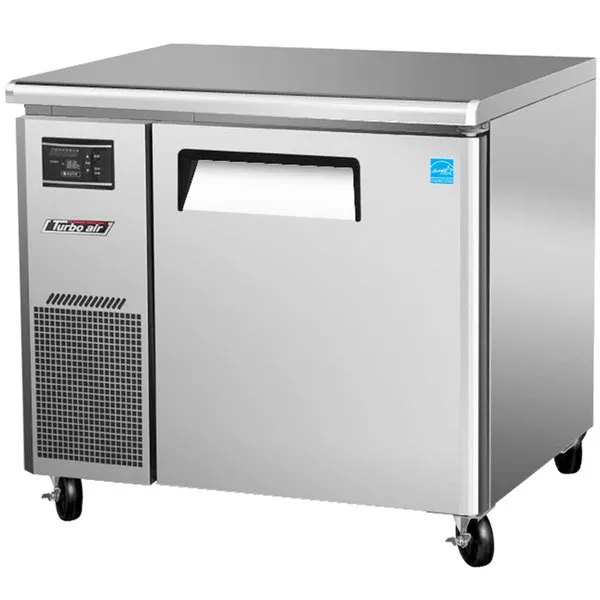 Turbo Air JUF-36S-N 1 Solid Door Undercounter Freezer, Side Mount - Narrow