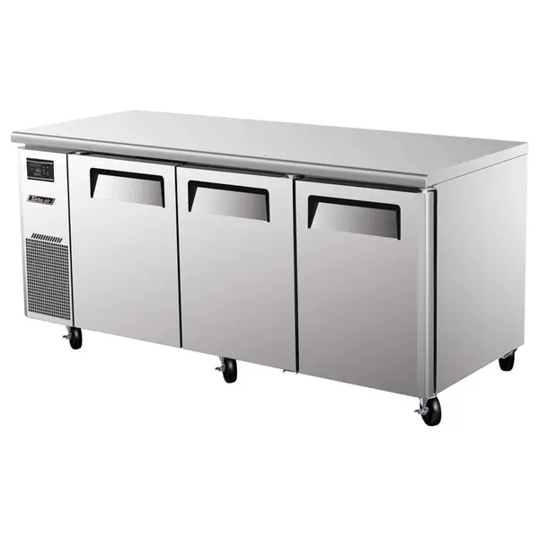 Turbo Air JUR-72-N6 3 Solid Doors Undercounter Refrigerator, Side Mount