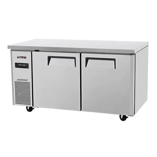 Turbo Air JURF-60-N 2 Solid Doors Undercounter Dual Temp, Side Mount