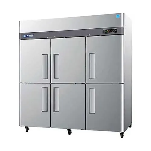 Turbo Air M3F72-6-N 6 Solid Half-Doors Top Mount Reach-In Freezer