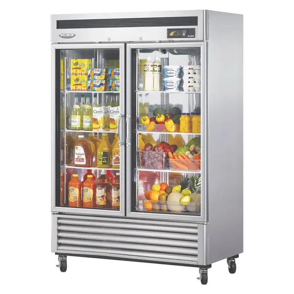 Turbo Air MSR-49G-2, 54-inch Two Glass Door Reach-in Refrigerator - 49 Cu. Ft.